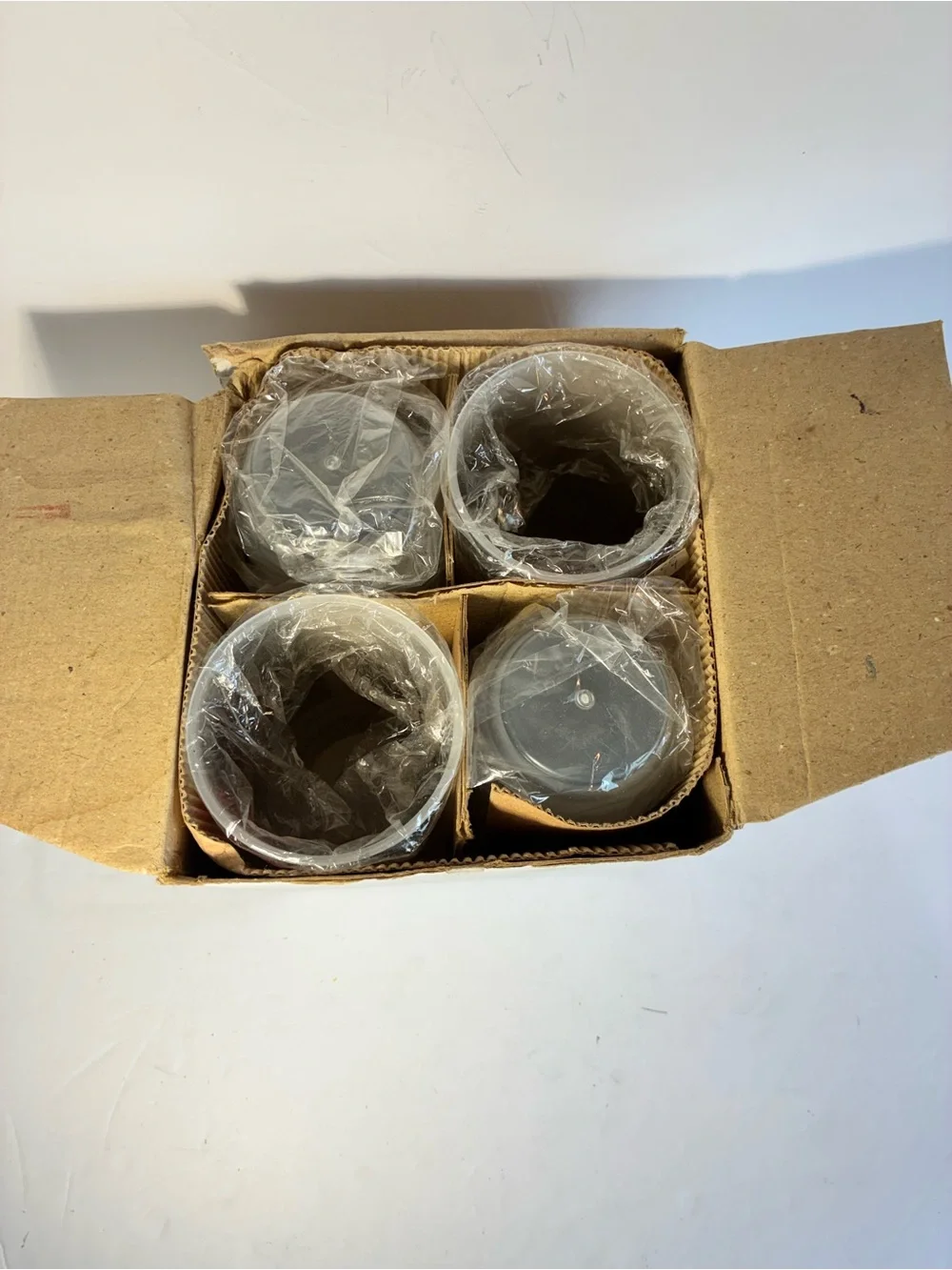 Vintage TV Guide Tumblers Set of 4 1950s-90s NOS Original Box